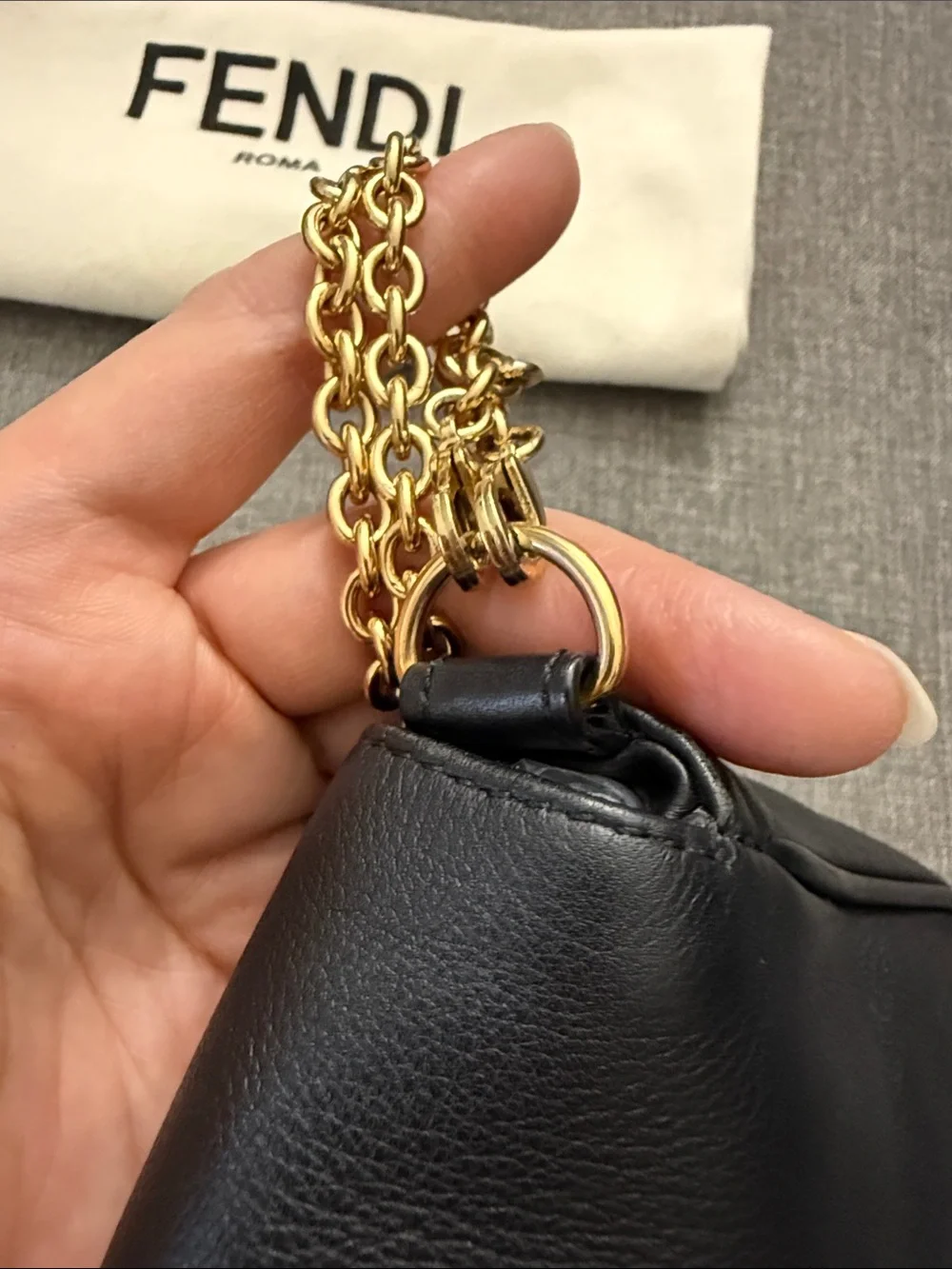 Fendi flap 3” smooth